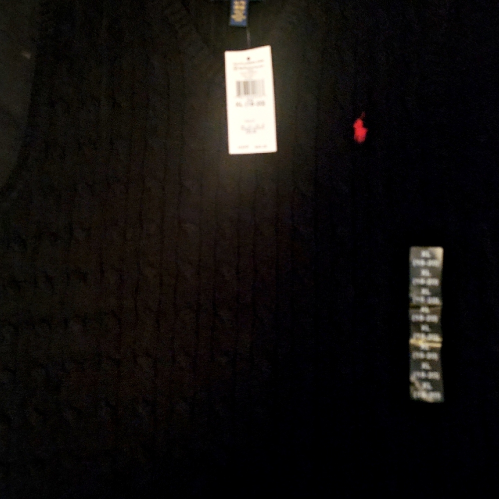 Polo by Ralph Lauren Black V-Neck Sweater